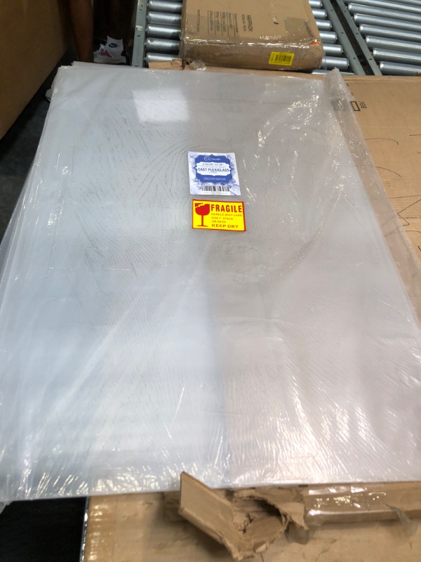 Photo 4 of (2 Pack) 1/8" Thick Clear Acrylic Sheets - 24" x 36" Pre-Cut Plexiglass Sheets for Craft Projects, Signs, Sneeze Guard, and More - Cut with Laser, Power Saw, or Hand Tools 24 Inchx36 Inch Clear (2-pack?