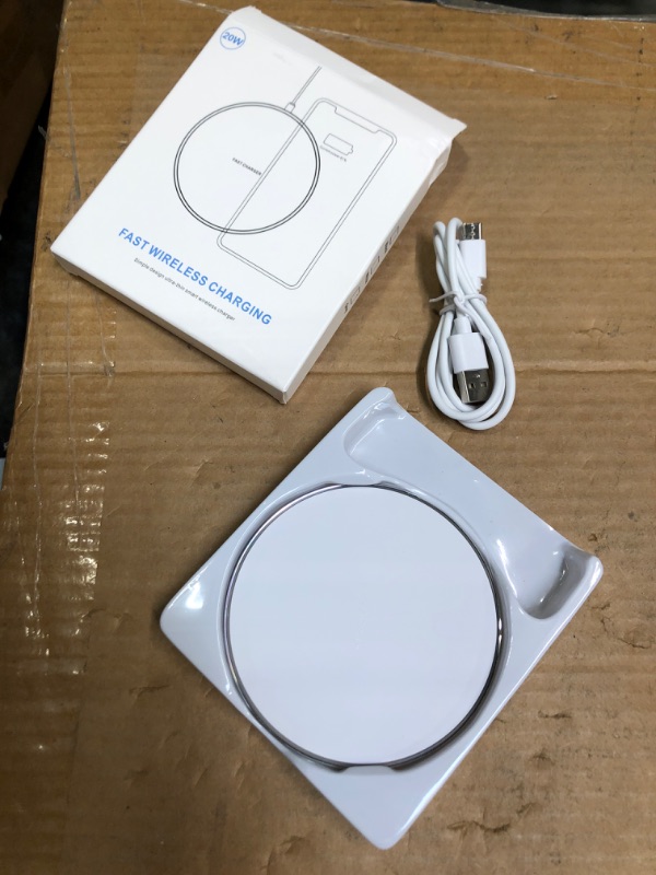 Photo 3 of 
Fast Wireless Charger,20W Max Wireless Charging Pad Compatible with iPhone 14/15/13/12/SE/11/11 Pro/XS Max/XR/X/8,AirPods;FDGAO Wireless Charge Mat for...