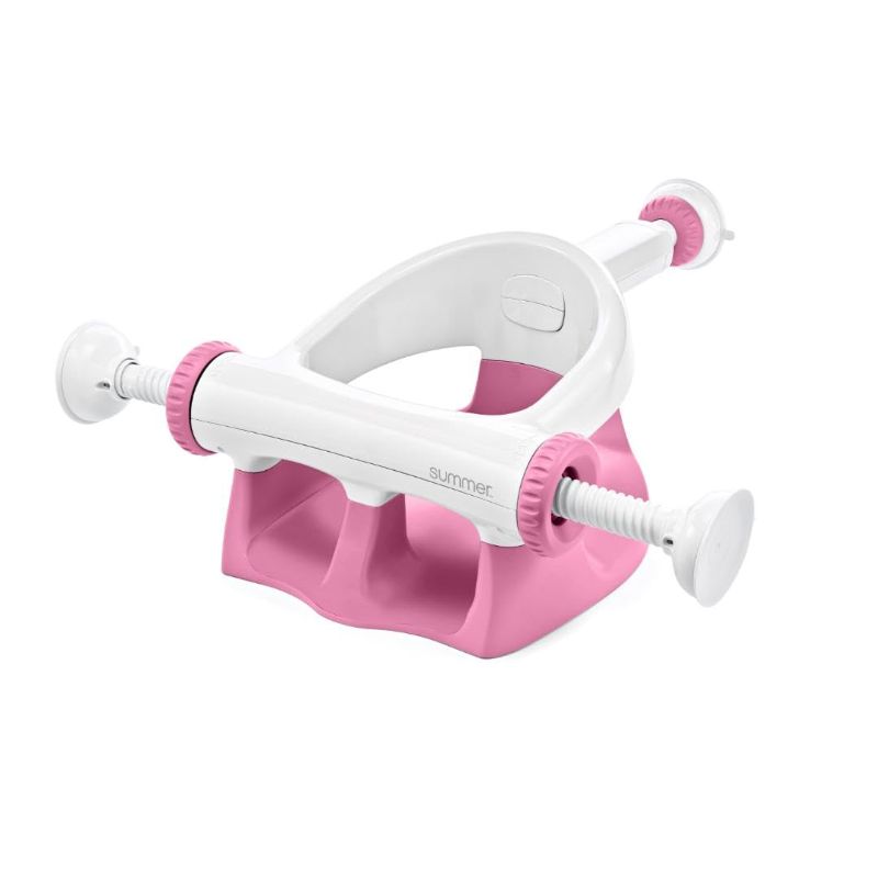 Photo 1 of Summer Infant My Bath Seat for Sit-Up Baby Bathing, Sure & Secure Suction Cups, Backrest for Assisted Sitting, Easy Setup & Storage, Pink