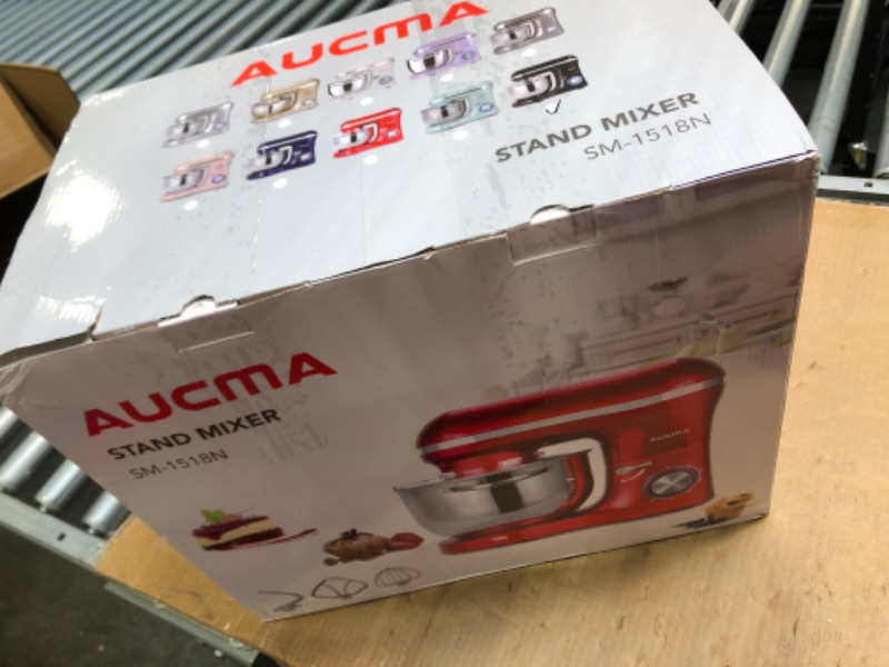 Photo 1 of Aucma Stand Mixer,6.5-QT 660W 6-Speed Tilt-Head Food Mixer, Kitchen Electric Mixer with Dough Hook, Wire Whip & Beater (6.5QT, Black) 6.5QT Black