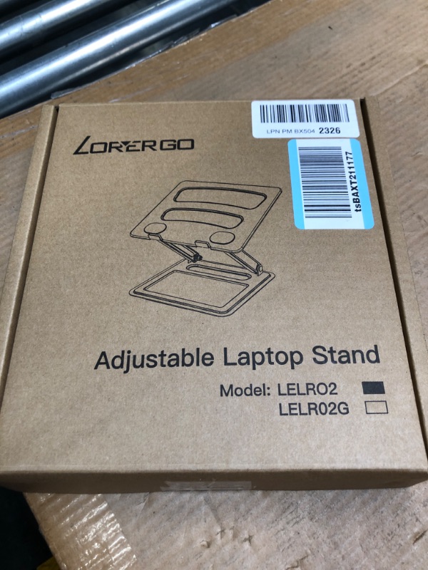 Photo 2 of LORYERGO Adjustable Laptop Stand, Portable Riser for 17.3inch Laptops, Adjustment for Desk, Holds Up to 17.6lbs Notebook - Sliver