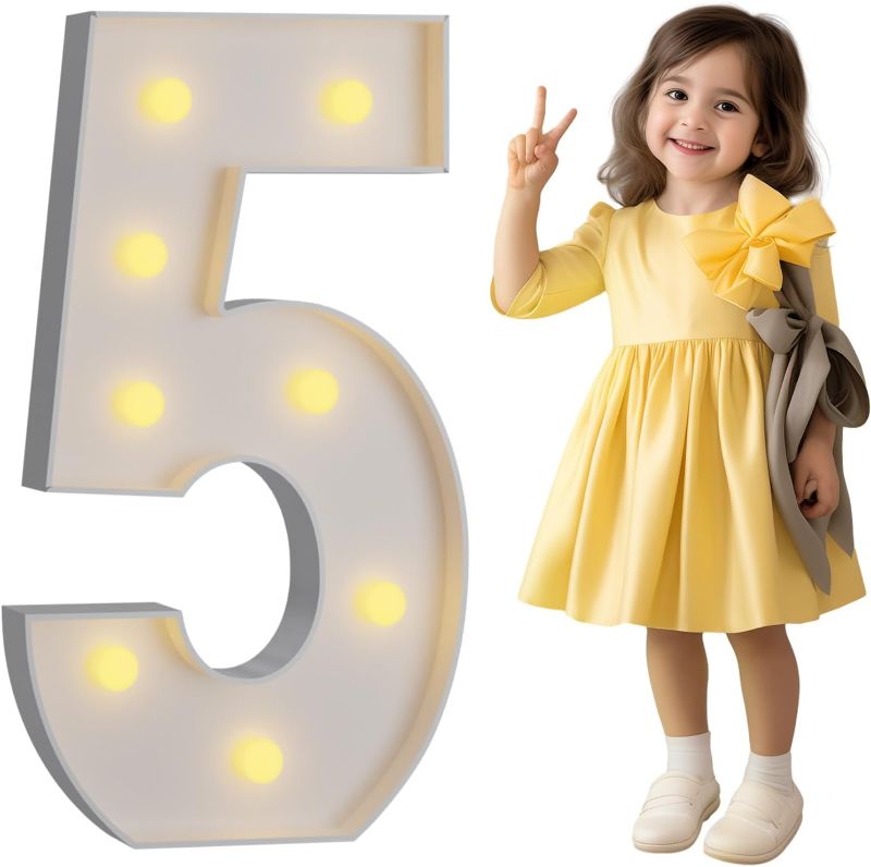 Photo 1 of 3FT Marquee Light Up Numbers, Mosaic Numbers for Balloons, Number 5 Balloon Frame, Marquee Light Up Letters, 15th 25th 50th Birthday Decorations, 50th Anniversary decor, 50th Wedding Party Decoration