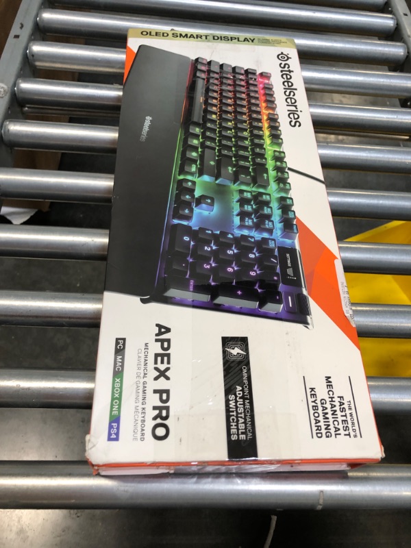 Photo 2 of SteelSeries Apex Pro Mechanical Gaming Keyboard – Adjustable Actuation Switches & Aerox 5 - Lightweight Gaming Mouse - 18000 CPI - TrueMove Air Optical Sensor -Ultra-lightweight Water Resistant Design