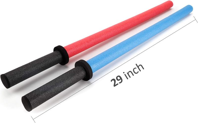 Photo 1 of 6 PCS Pool Noodles Foam Light Saber Toy Swords - Kids Bulk Party Favors - Ideal for Pools, Backyard, Summer Outdoors Play (29-Inches)