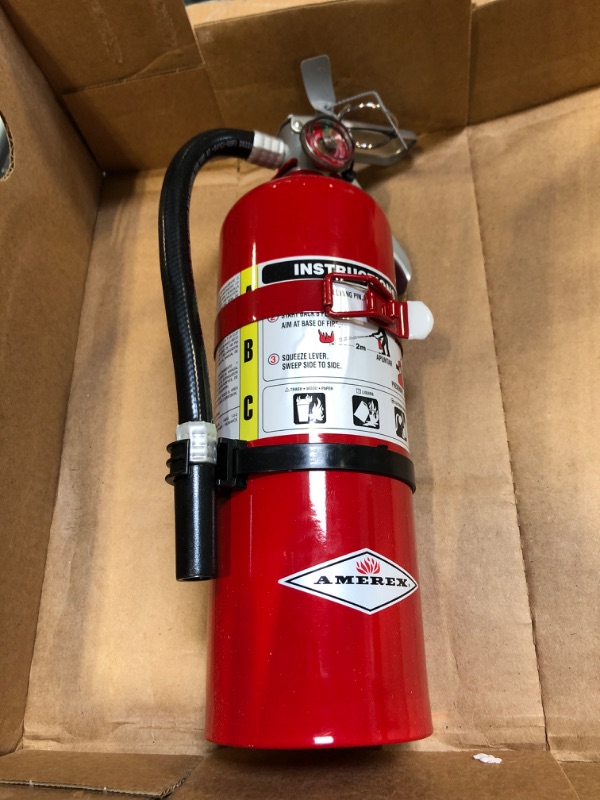 Amerex 402T, 5lb ABC Dry Chemical Class A B C Fire Extinguisher for ...