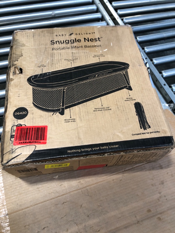 Photo 1 of **PARTS ONLY** 
Baby Delight Snuggle Nest Bassinet, Portable Baby Bed, for Infants 0 – 5 Months, Charcoal Tweed