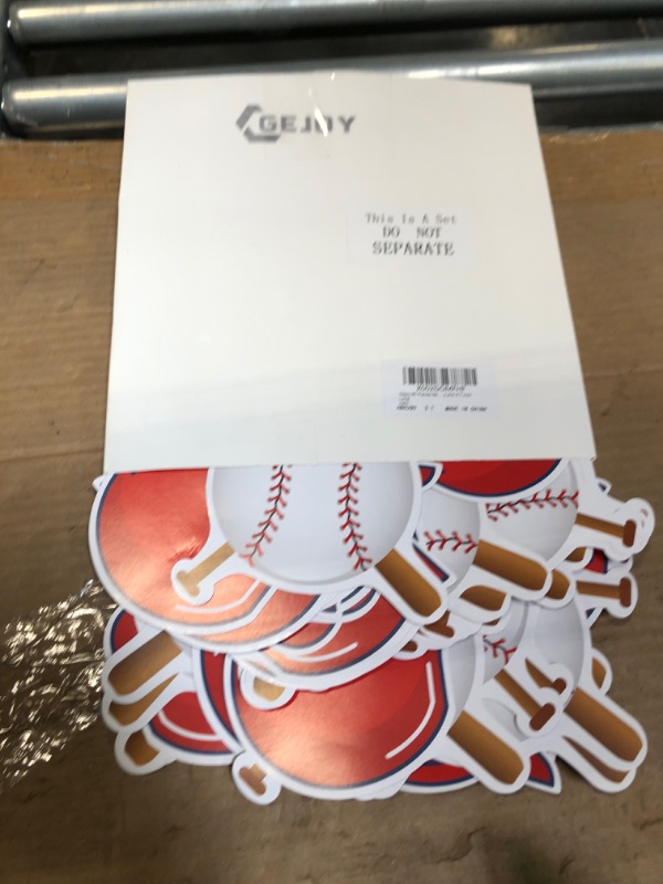 Photo 1 of 90 Pieces Baseball Paper Cut-outs Baseball Theme Cutouts for Baseball Themed Party Decoration, 3 Styles and 4.7 Inch Long