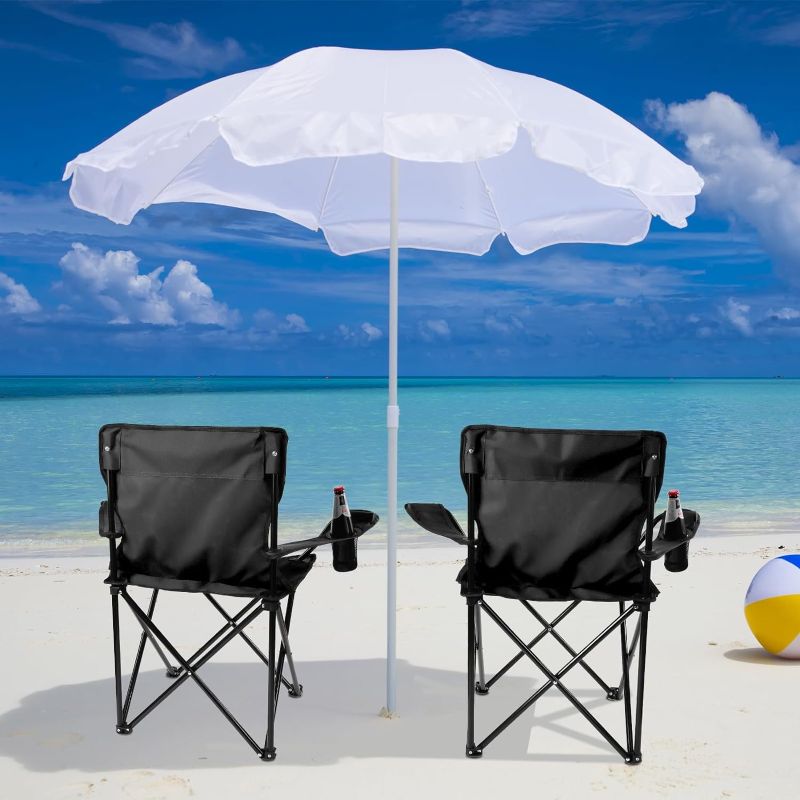 Photo 1 of 2Pack Folding Camping Chairs with Carrying Bag Lawn Chairs Camp Chair Beach Chair Portable Folding Camping Chairs Lightweight Foldable Sport