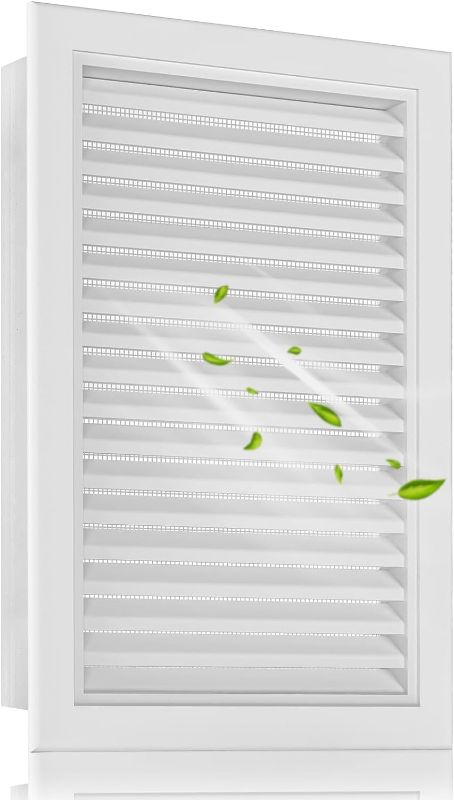 Photo 1 of 10 x 18" Aluminum Alloy Gable Vent, Never Rust Gable Vents for Shed, Reducing Indoor Temperature - Ideal for Wall, Attic, Shed, Door, and Shipping Container, Vent Opening:  2 pack