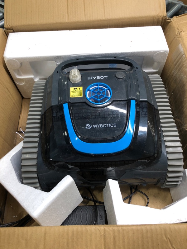 Photo 3 of (2024 Upgrade) WYBOT C1 Robotic Pool Cleaner for In Ground Pools up to 65 FT in Length, 150mins Runtime, Cordless Pool Vaccum with Wall Climbing Function, Larger Top-Loading Filters