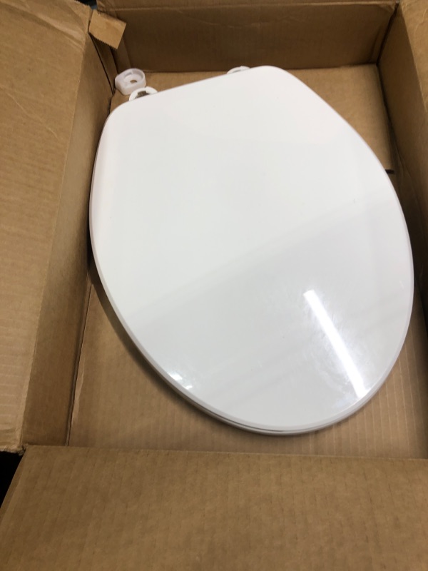 Photo 3 of  Cachet ReadyLatch Elongated Toilet Seat, Quiet-Close Lid and Seat, Countoured Seat, Grip-Tight Bumpers and Installation Hardware, White,