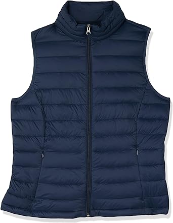 Photo 1 of Amazon Essentials Women's Lightweight Water-Resistant Packable Puffer Vest 1 Navy Medium