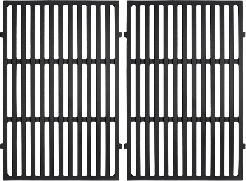 Photo 1 of 17.5 inch Grill Grate Replacement Parts 7638 for Weber Spirit I II E310 320 330, S310 320 330, Spirit 700, Cast Iron Grill Grates 7639, 7525, 7526, 7527 for Weber Spirit 300, 2 Pieces