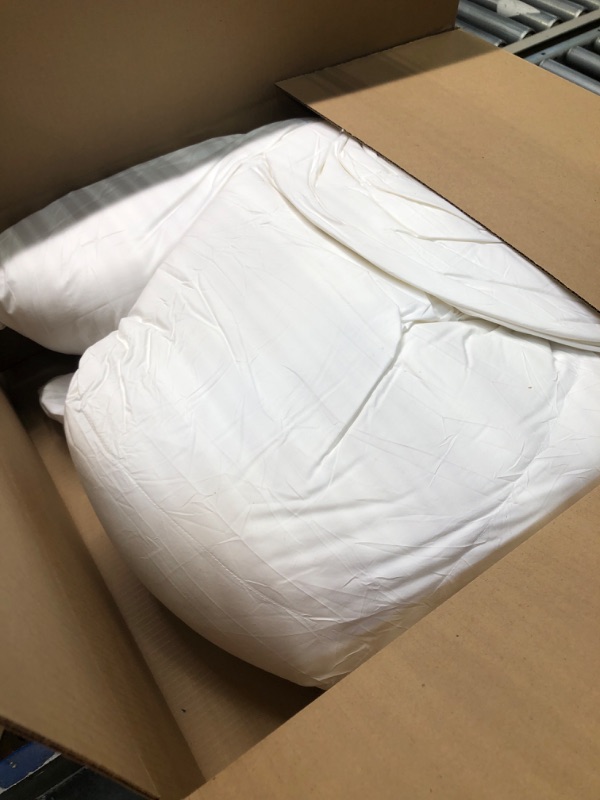 Photo 3 of ***NEEDS TO BE CLEANED***
DWR Heavyweight Feathers Down Comforter Full/Queen, Ultra-Soft Egyptian Cotton Quilted, 750 Fill-Power 55oz Overfilled Winter Warm Hotel Duvet Insert for Cold Weather/Sleeper (90x90, White) Queen White/Heavyweight