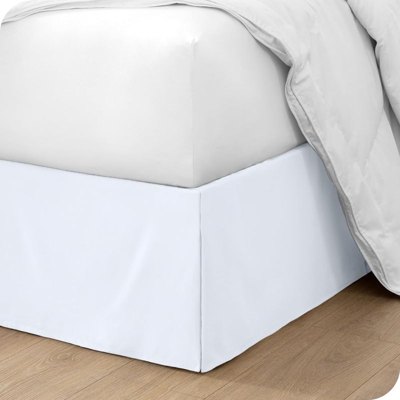 Photo 1 of Bare Home California King Bed Skirt - 15-Inch Tailored Drop Easy Fit - Bed Skirt for Cal King Beds - Center & Corner Pleats (Cal King, White)
