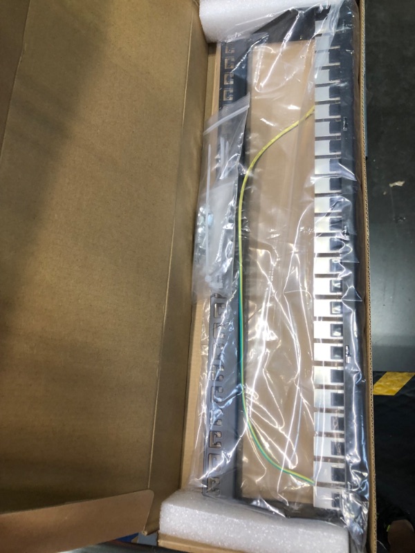 Photo 3 of Patch Panel 24 Port Cat7 with Inline Keystone 10G Support, Coupler Patch Panel STP Shielded 19-Inch with Removable Back Bar, 1U Network Patch Panel for Cat7, Cat6, Cat6A, Cat5e,
