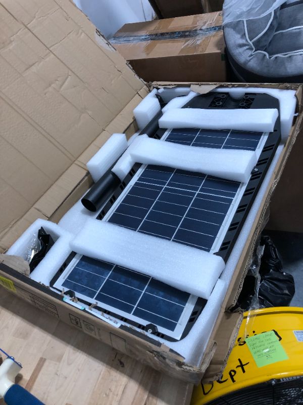 Photo 1 of 6000W Solar Street Light, Commercial Solar Street Lights Outdoor Dusk to Dawn, Solar Lights Outdoor with Motion Sensor and Remote Control, Solar Parking Lot Lights for Countryside and Suburbs
