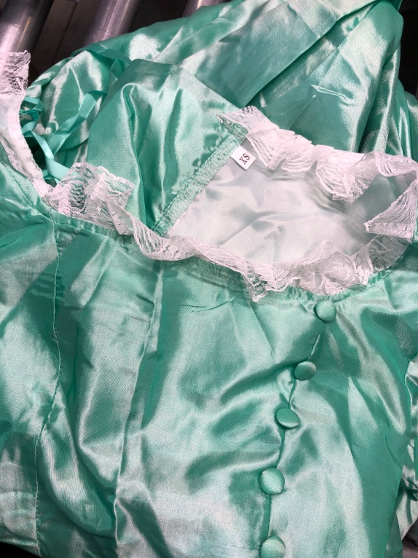 Photo 1 of 1791's lady Women's Elizabethan Dress Marie Antoinette Musical Hamilton Costume Vintage Dress X-Small Green