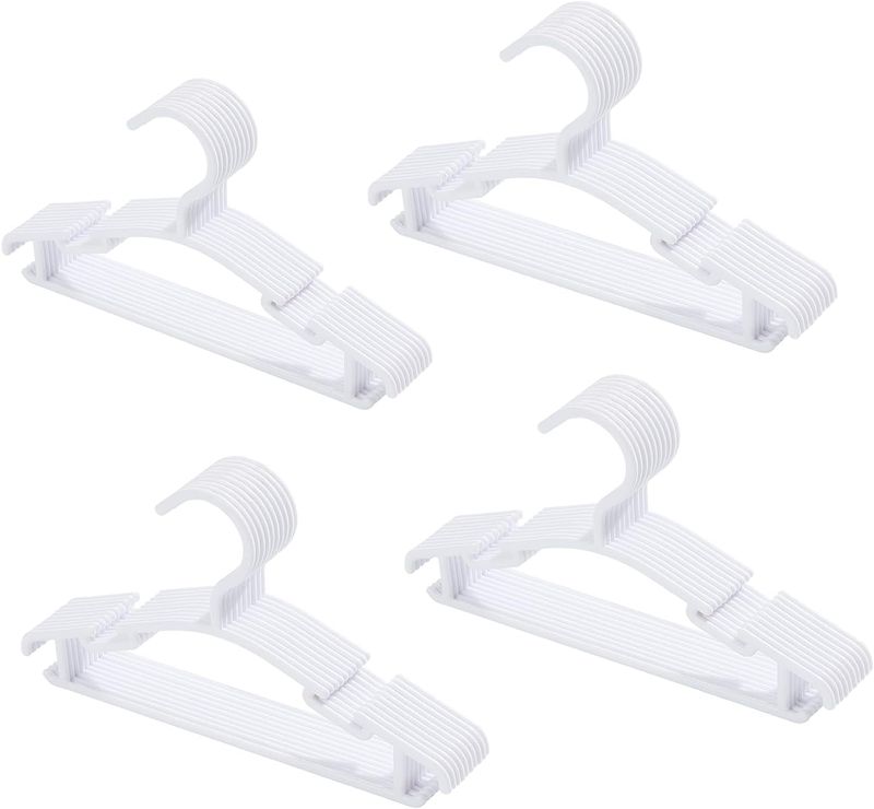 Photo 1 of 40 pcs White Baby Nursery Closet Hangers,Non-Slip Laundry Infant Pant Hanger for Newborn Clothes Gift,Ultra-Thin Child Coat Hanger for Girl Boy Toddler Kid, https://a.co/d/hTsmVST