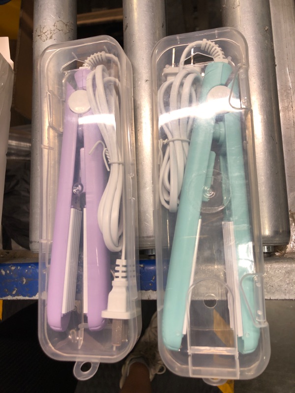 Photo 1 of 2 PACK Mini Bag Sealer Heat Seal, Handheld Food Sealer Bag Resealer for Food Storage, Portable Smart Heat Sealer Machine with 45” Power Cable for Chip Bags, Plastic Bags, Snack Bags (green+purple)