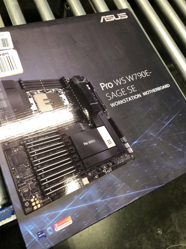 Photo 8 of  ****USED*****CPU socket damage.****FOR PARTS ONLY***SOLD AS NO RETURNS***ALL SALES ARE FINAL***ASUS Pro WS W790 SAGE SE Intel LGA 4677 CEB Motherboard, PCIe 5.0, 7 xPCIe 5.0 x16 Slots,DDR5 R-DIMM, 2x10G BMC LAN, LAN Server-Grade Remote Management, Front 