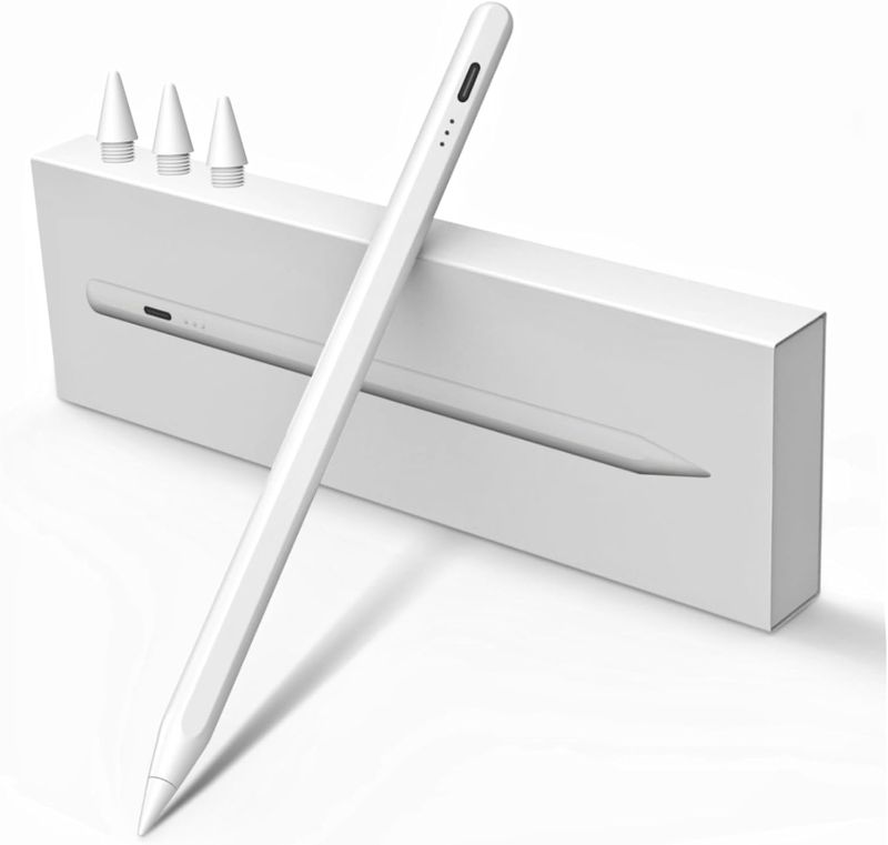 Photo 1 of Stylus Pen for iPad, Apple Pencil W/Palm Rejection&Tilt,13 Mins Fast Charged, MEKO iPad Pen for iPad 6-10,iPad Pro 11"/12.9"/M4,iPad Air3/4/5/6,iPad mini5/6
