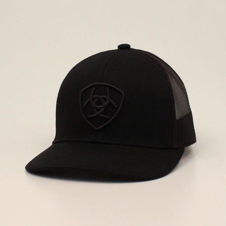 Photo 1 of Men's Ariat Back Shield Logo Work Snapback Hat Black
