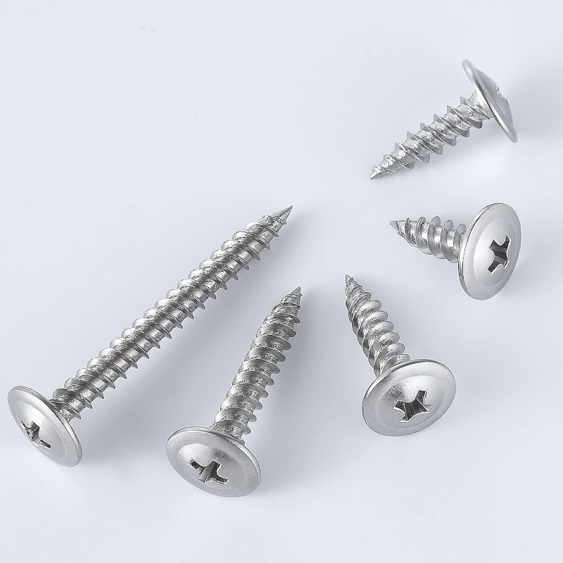 Photo 1 of #8 Phillips Truss Head Wood Screws Stainless Steel 410 Quick Metal Self Tapping Assortment Kit
