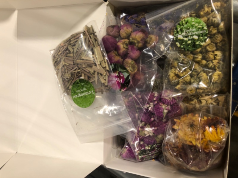 Photo 3 of 24 Bags Dried Flowers,100% Natural Dried Flowers Herbs Kit for Soap Making, DIY Candle Making,Bath - Include Rose Petals,Lavender,Don't Forget Me,Lilium,Jasmine,Rosebudsand More
