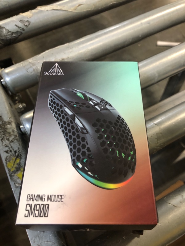 Photo 2 of RGB Wired Gaming Mouse with Honeycomb Shell,Adjustable 12800 DPI,7 Programmable Buttons,Lightweight Gaming Mice Ergonomic Computer Mouse Gaming for Windows/PC/Mac/Laptop Gamer
