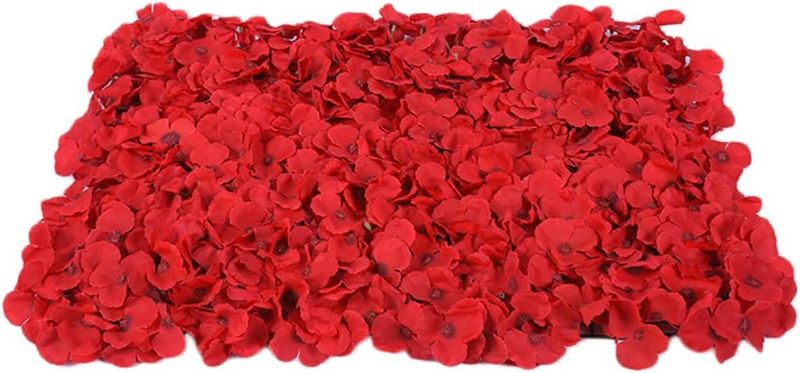 Photo 1 of (10 PACK)  Artificial Flower Wall Panels Wedding Venue Flower Backdrops Photo Background Pillar Main Road Decor for Flower Walls Decor, Weddings, Bridal Showers, Baby Showers, and Event Decor (Red)
