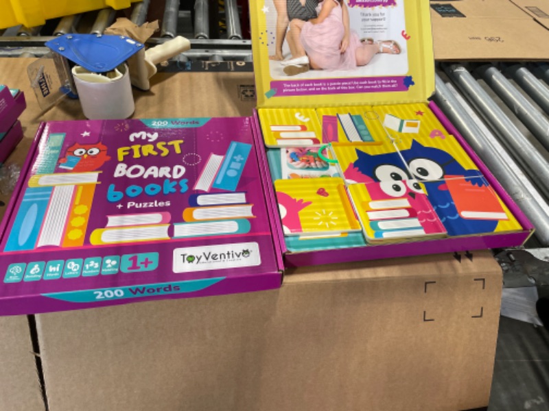 Photo 1 of 2 pack TOYVENTIVE My First Board Books - Picture Baby Book Set with Toddler Learning Activities, Girl Birthday Gifts, Montessori Learning Toys for Ages 12-18 Months, 1, 2, 3 Year Old Girls Pink