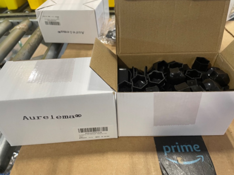 Photo 1 of 100 Pcs Wheel Nut Caps Universal 17mm Car Tire wheel Nut Covers Plastic Locking Lug Bolt Caps with Remover Tool Exterior Protection Anti Theft Cap on Car Rims for Car, Black