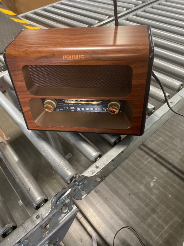 Photo 3 of ***NOT ALL STATIONS WORK***PRUNUS J-199 Large Retro Vintage Radio Bluetooth, 15W Crystal Clear Speaker AM FM SW, Support AUX/TF Card/USB Playing, AC Charging, Rechargeable Battery and Battery Operated Radio, MIC Recording