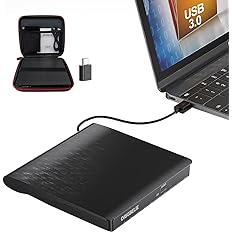 Photo 1 of External CD/DVD Drive for Laptop, USB 3.0 CD Burner External DVD Drive Portable DVD Player for Laptop Desktop PC Apple Mac Windows 11/10/8/7/XP Linux OS with Carrying Case

