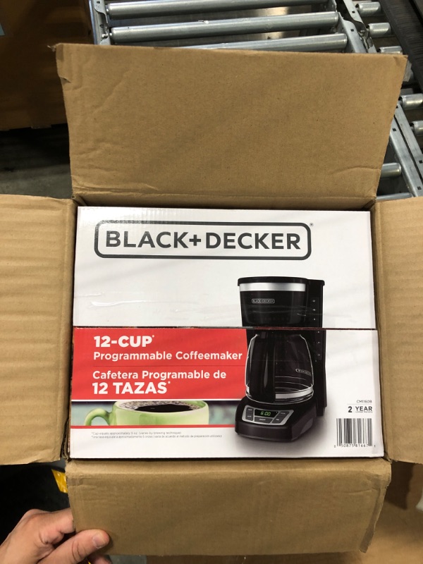 Photo 3 of Black+Decker CM1160B 12-Cup Programmable Coffee Maker, Black/Stainless Steel