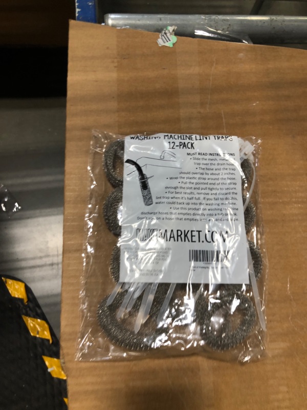 Photo 1 of 12 Pack of Washing Machine Lint Traps. Comes with 12 Ties. Attach to Your Washer Sink Hose and Allow the Metal Mesh Trap to Filter the Laundry Water. Stainless Steel and Rust Proof.
