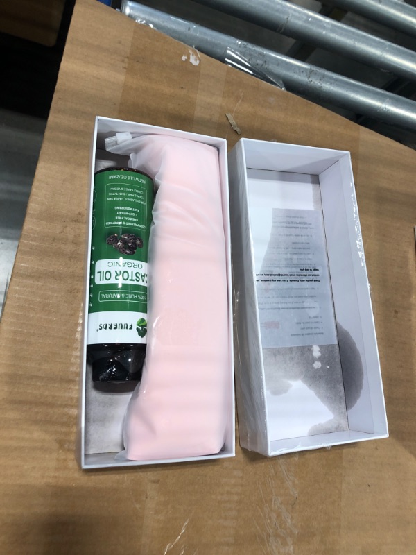 Photo 3 of *****2pack*****Fuuerds Castor Oil Pack Wrap Organic Cotton-Castor Oil Organic Cold Pressed Unrefined,Caster Oil Packs Compress Flannel and Chinlon Lycra Fabric (Pink, 36-47in)