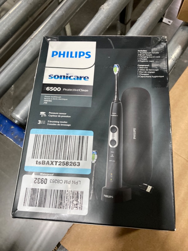 Photo 2 of ***FOR PARTS ONLY NO RETURNS AS IS***Philips Sonicare ProtectiveClean 6500 Rechargeable Electric Power Toothbrush with Charging Travel Case and Extra Brush Head, Black, HX6462/08 With Charging Travel Case and Extra Brush Head Black