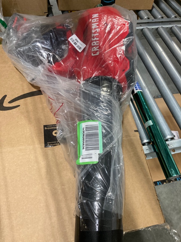 Photo 3 of **FOR PARTS**CRAFTSMAN 20V MAX Cordless Leaf Blower, Battery & Charger Included (CMCBL720M1) w/4Ah Battery