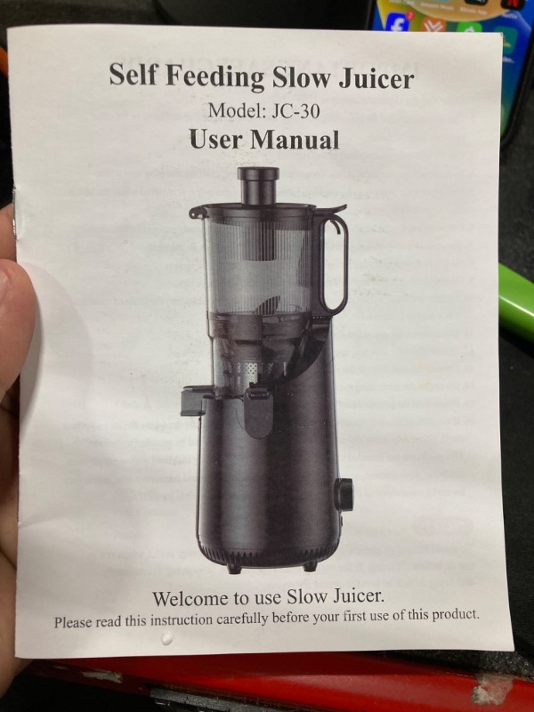Photo 1 of Cold Press Juicer, Amumu Slow Masticating Machines with 5.3" Extra Large Feed Chute Fit Whole Fruits & Vegetables Easy Clean Self Feeding Effortless for Batch Juicing, High Juice Yield, BPA Free 250W