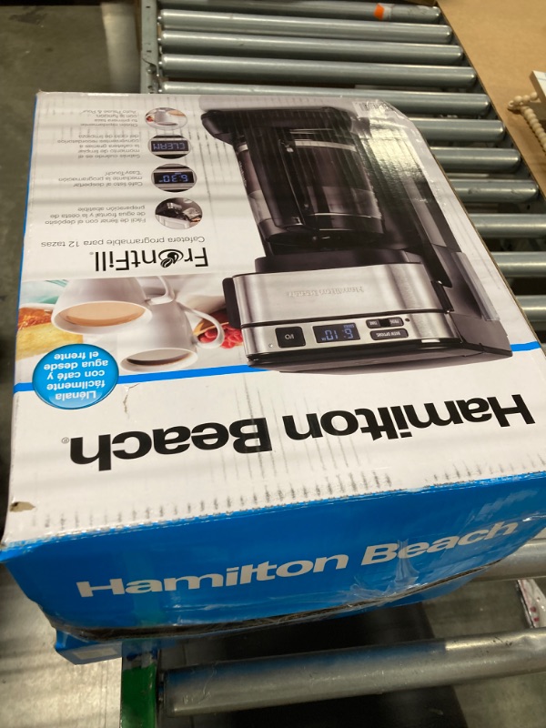 Photo 2 of ***NEEDS TO BE CLEANED***
Hamilton Beach Programmable Coffee Maker, 12 Cups, Front Access Easy Fill, Pause & Serve, 3 Brewing Options, Black (46310)