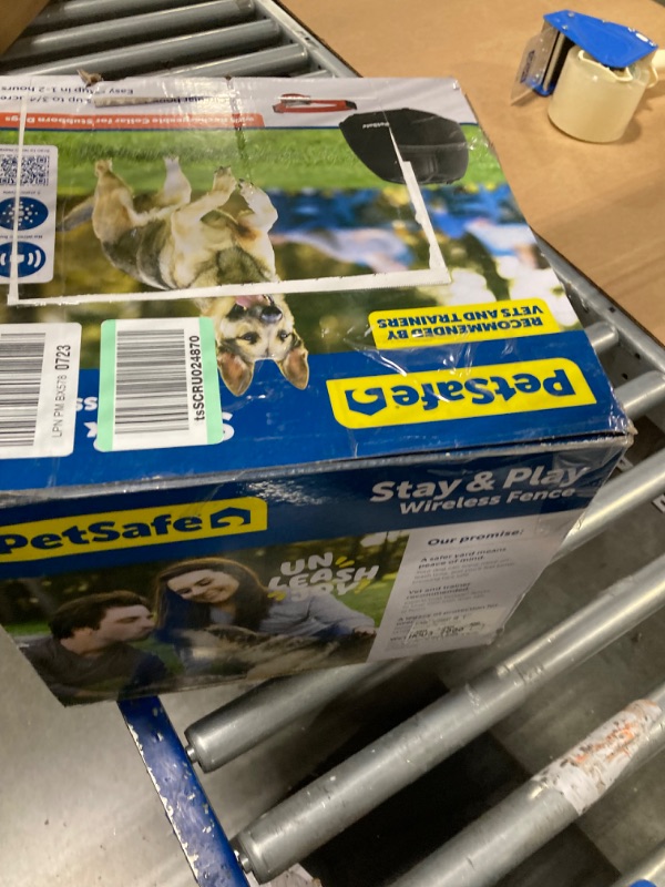 Photo 3 of ***Missing collar, charger, flags, manual***PetSafe Stay and Play Wireless Pet Fence for Stubborn Dogs from the Parent Company of Invisible Fence Brand - Above Ground Electric Pet Fence with Waterproof and Rechargeable Training Collar Stubborn Dog Wireles