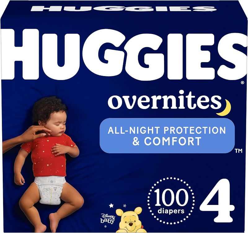 Photo 1 of Overnight Diapers Size 4 (22-37 lbs), Huggies Overnites Nighttime Baby Diapers Size 4