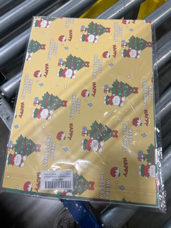 Photo 1 of 8 Style Christmas Kraft Wrapping Paper,Recycled Xmas Gift Wrapping Paper Folded Flat Christmas Gift Wrap Set for Kids Boys Girls Man Women Gift Christmas Party Decoration, 8 Sheets 20x28 inch
