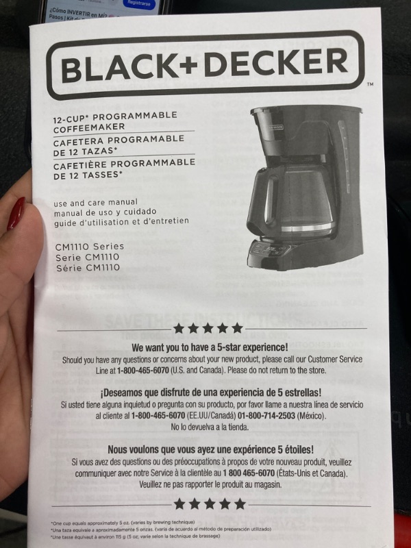 Photo 2 of BLACK+DECKER 12 Cup Programmable Coffee Maker - Black CM1110B