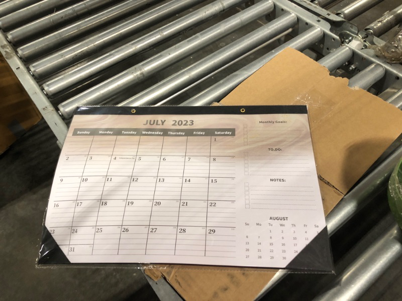Photo 1 of Desk Calendar 2024,Large 2024 Desk Calendar -17" x 12" Monthly Wall Calendar for Home or Office, Large Ruled Blocks, Clear Plastic Cover, Thick Paper, Calendar Now Runs until December 2024 (23 pack)