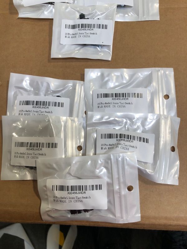Photo 1 of 100 Pcs SMT PCB 4 Pin 6 x 6 x 5.5 mm Momentary Tact Tactile Push Button Switch Surface Mounted Devices