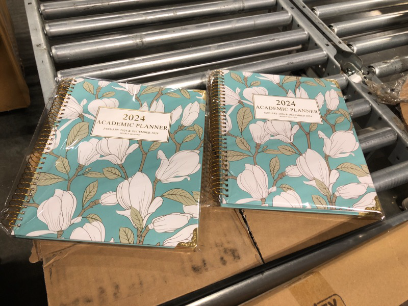 Photo 1 of 2024 Planner-2024 Weekly and Monthly Planner 8.5x11 Deluxe Daily Agenda Academic Planner,12 Monthly Tabs, Calendar, Inner Pocket, Flexible Cover,Twin-Wire Binding (2 pack)