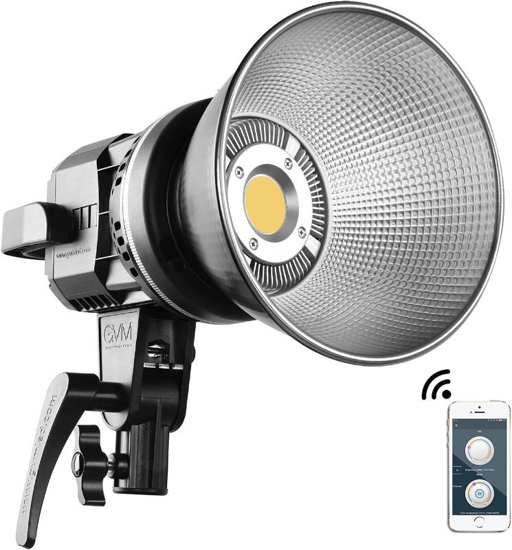 Photo 1 of GVM Great Video Maker 80W Portable LED Video Light , CRI 97+ Continuous Lighting Bowens Mount for Video Recording, Children Photography, Outdoor Shooting